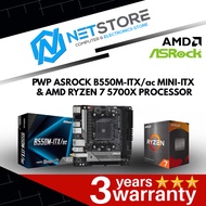 PWP ASROCK B550M-ITX/ac Mini-ITX & AMD RYZEN 7 5700X PROCESSOR