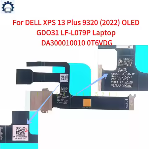 New Original LCD LED Video Flex Cable For DELL XPS 13 Plus 9320 (2022) OLED GDO31 LF-L079P Laptop DA