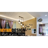 Set with LED Bulb Wynn Design Set of 3 with Long Based Bomb Design Loft Light Nordic Lighting Style 