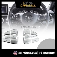 Mercedes Benz C-Class W205 C200 C250 C250 AMG Steering Wheel Button Switch Trim Cover Silver CarMall