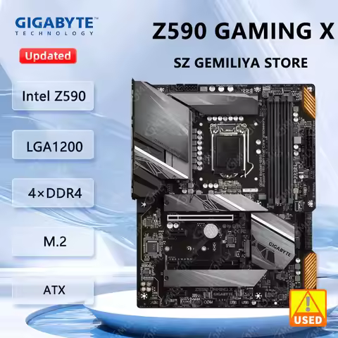 Gigabyte Z590 GAMING X Motherboard LGA1200 Intel Z590 DDR4 M.2 ATX support Core i7-11700 i5-11400 i3