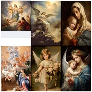5D diamond painting set for adults diamond art angel mother picture, suitable for adult beginner cra