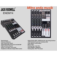 Mixer jack rodwell enemy4 usb bluetooth rec audio interface 4 channel original