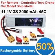 11.1V 3S 3000mAh 45C Polymer Lithium Battery for Remote - Controlled Toys Drone Car Model Ship Model