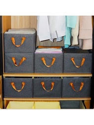 1個可折疊的靜電pp板無覆蓋非織布收納箱。可用於裝衣服、褲子,手持收納盒帶有分隔板,便於在衣櫥中進行分類