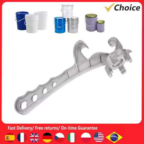 Multi Function Bucket Opener Aluminum Alloy Labor Saving Bung Wrench Barrel Lid Opener for 5-55 Gall