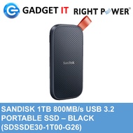 SANDISK 1TB / 2TB 800MB/s USB 3.2 PORTABLE SSD – BLACK (SDSSDE30-1T00-G26 / SDSSDE30-2T00-G26  )