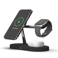 5 In 1 Magnetic Wireless Charger Pd Fast Charger Holder For Iphone 12pro Max 13 Magnetic Charge 3in1 For Apple Watch Airpods Pro