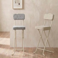 MH家居 韓系方形折疊靠背吧台椅 高腳椅 中島椅 折疊椅 家具