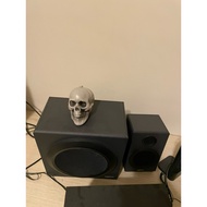 Logitech Z333 (Used and works very well) + Very cool skull decoration