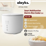 Olayks 2L Mini Low Sugar Rice Cooker Multifunction Rice Cooker With Steamer Desugar  迷你电饭锅 低糖电饭煲