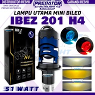 IBEZ 201 H4 PURPLE LENS LED HEADLIGHT RED & ICE BLUEDEVIL WITH COOLING FAN MOTORCYCLE LIGHT/