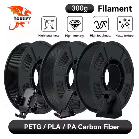 KINGROON 300g Carbon Fiber PLA PETG PA Nylon Filament 1.75mm High Strength PLA-CF PETG-CF PA-CF 3D P