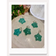Nature amazonite crystal star pendant