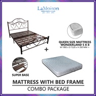 Lamoison SET Queen Bed Frame With Mattress  Queen Mattress Katil Queen  Tilam Queen  8 / 10 INCH  ( 