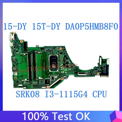 For Hp 15-DY 15S-FQ Laptop Motherboard DA0P5DMB8C0 DA0P5HMB8J0 DA0P5HMB8F0 DA0P5HMB8F1 With 7505U I3