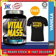 Mass Gainer Halal – Vital Mass 2kg/4.41lbs (Vanilla) 0g Sugar with Whey Isolate & Tribulus – Fast We
