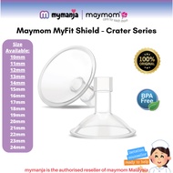 Maymom Half Shield - Crater Series (10mm to 24mm) Bowl Shape Flange for Medela Spectra Maymom Flange