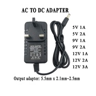 AC TO DC Adapter 12V 1A / 12V 2A / 12V 3A / 9V 1A / 9V 2A / 5V 1A / 5V 2A UK Switching Power Supply 