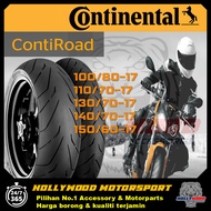 TAYAR CONTINENTAL CONTI ROAD 17" INCH 100/80-17 110/70-17 130/70-17 140/70-17 150/60-17 TYRE PREMIUM