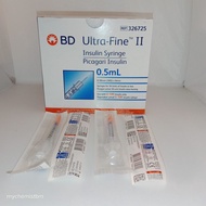 BD Insulin Syringe 0.5ml 30G 0.3mmx8mm 0.5ml 50's/100's  EXP7/28