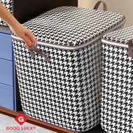 GL_ Clothes Storage Bag with Zipper and Handle Foldable Blanket Storage Box Large Capacity Blanket C