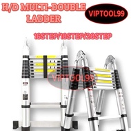 16STEP/18STEP/20STEP Heavy Duty Double-sided Extendable Aluminium Telescopic Ladder/Teleskopik Tangg