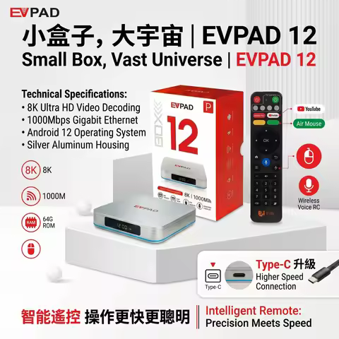 [Genuine]EVPAD 12P international 12pro Japan android tv box hot in Asia USA Canada Korea Singapore A