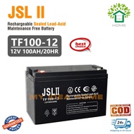 JSL II Brand 12V  100AH For Solar Rechargeable Sealed Lead-Acid Battery COD