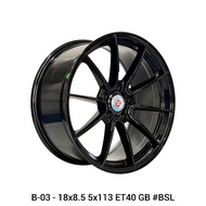 【Installation Available】New rim  BSL-B03 18x8.5 5x112/114.3 ET40 Glossy Black Sport rim wheels