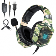 全城熱賣 - ONIKUMA K8頭戴式遊戲耳機電腦耳機ps4相容有線耳機（迷彩綠)