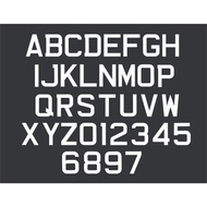 Letter and Number Sticker Decal Alphabet A-Z 0-9 White