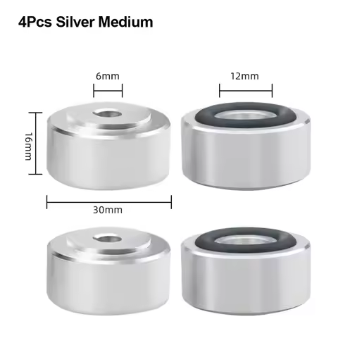 1/4Pcs Aluminum Alloy Speaker Spikes Stand Isolation HIFI Feet Pad Absorb Shock S/M/L Amplifier Base