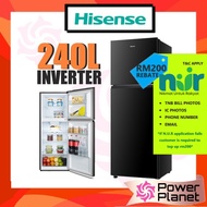 Hisense 240L Fridge RT286N4ABN Inverter Refrigerator 2 door 5 star ( Refrigerator / Peti Sejuk / 冰箱 