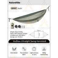 Naturehike Ultralight Swing Hammock 180KG Bearing Weight Upgraded Hanging Bed Camping Picnic Beach N