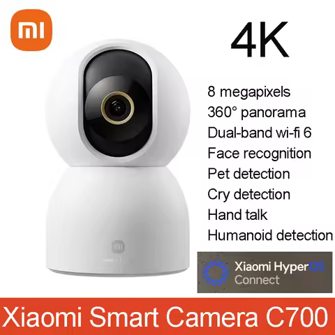 Xiaomi Smart Camera C700 4K 8 Megapixels 360° Panorama Dual-band Wi-Fi 6 AI Human Detection Pet Dete