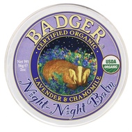 Badger Organic Night Night Balm, 56g Sleep balm, Lavender and Chamomile