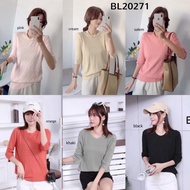 Braids Loose Mid Sleeve Knit Top BL20271