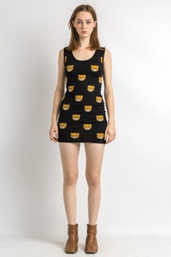 稀有 Moschino 黑色泰迪熊針織洋裝 XS 5941