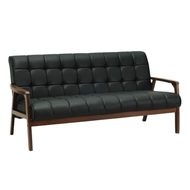 LANHOME- 3 seater Sofa RETRO design ,Espresso Black / sofa / 3 seater / couch / retro sofa.