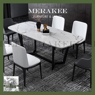 MERAKEE Customized Marble Like Sintered Stone Dining Table Dining Room Furniture F006