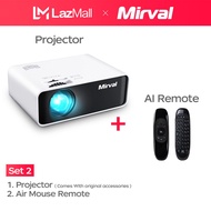 【2024 NEW】Mirval K8 Mini LED Projector WiFi Wireless Mirroring for Phone Miracast 1080P LCD  Video M