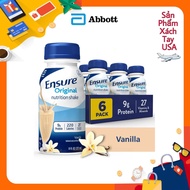 [Genuine Us Goods] Ensure Original Vanilla Prepared Milk Powder 237ml - Pack Of 6 Bottles