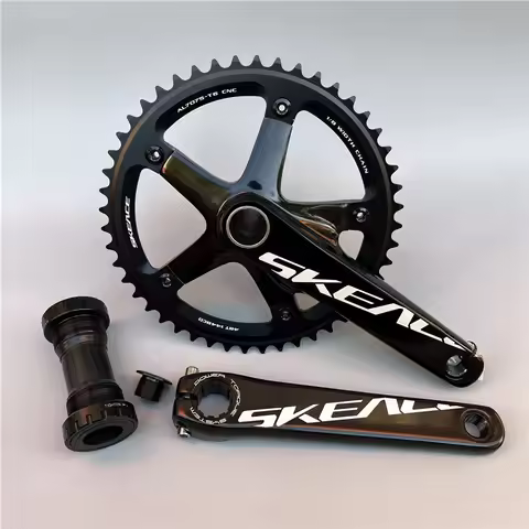 Fixie Crank Single Speed Fixed Gear Bike Hollow Integrated Alumniun Alloy Crankset 48T 165mm BCD 144