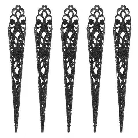 Finger Nail Tips Floral Fingertip Nails Claw Jewelry Halloween Cosplay Finger Claws Halloween Party 