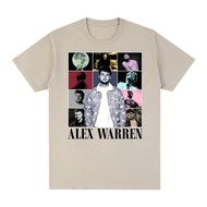 Kemeja-T Alex Warren Fesyen kasual Tshirt Popular Percetakan Grafik Berkualiti Tinggi Gaya yang sama