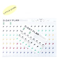 LITTLE STAR Xiaoxinxing [100 Days Countdown Plan] Weight Loss Plan Reading Learning Record Calendar 