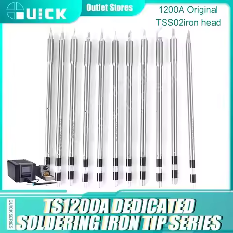 Original QUICK TS1200A Tips TSS02-I TSS02-SK TSS02-J TSS02 T12 Soldering Iron Lead-free Tip for iPho