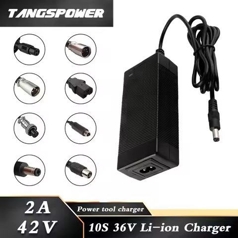 42V 2A Lithium Battery Charger For 10Series 36V Li-ion Battery Pack Fast Charging Portable Electric 