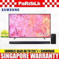 (Bundle) Samsung QA55Q60CAKXXS QLED 4K Q60C TV + HW-Q600C Q-Series Soundbar